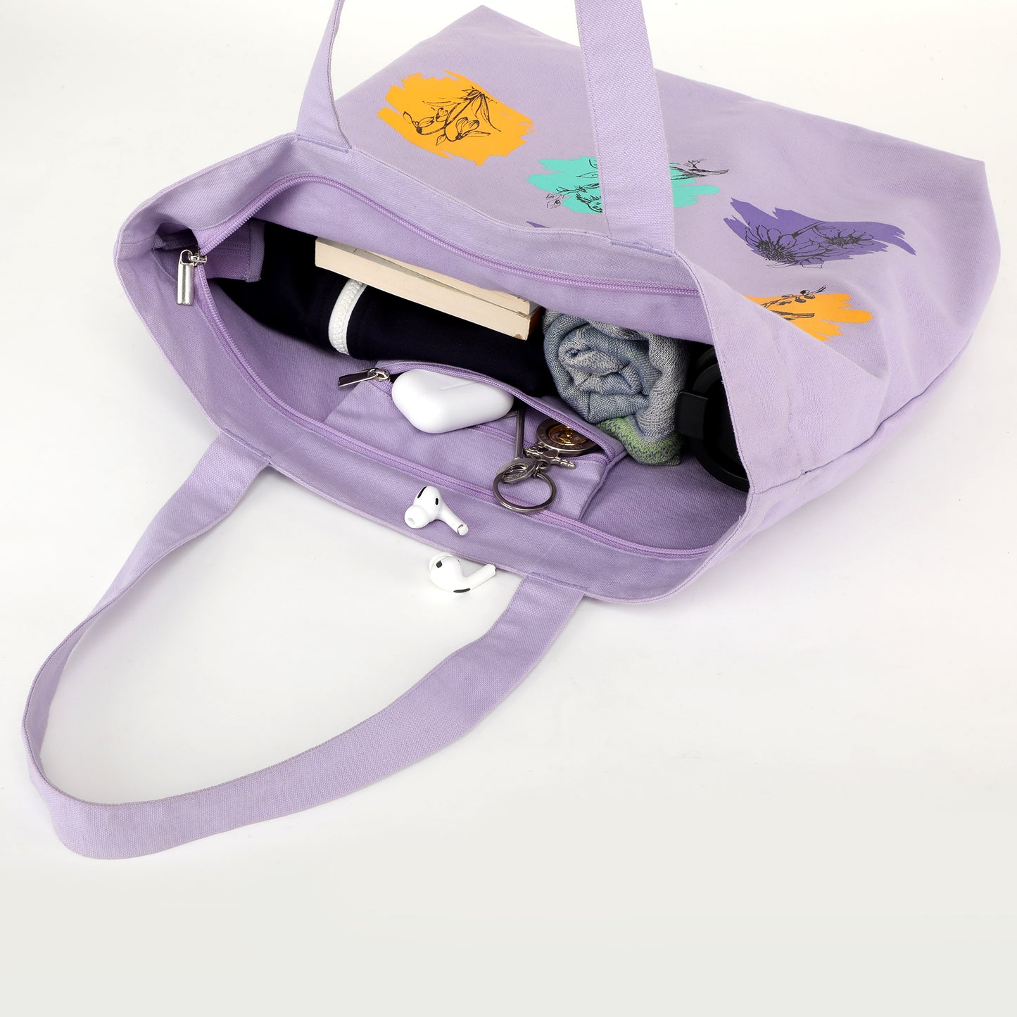 Mighty Zip Tote - Petals & Wings