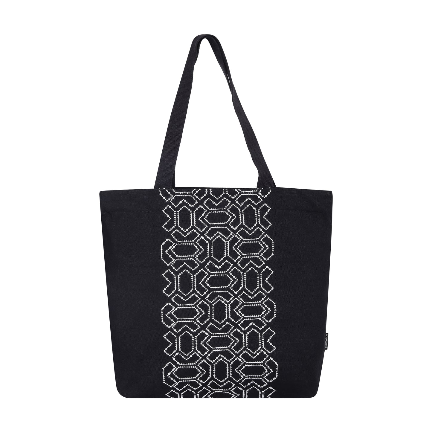 Mighty Zip Tote - Black & White I Embroidered I
