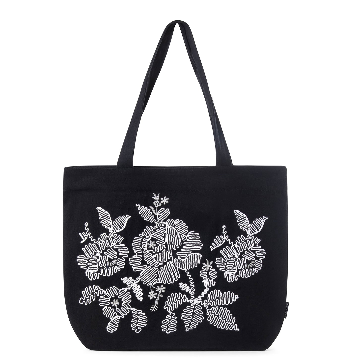 Mighty Zip Tote - Flowers I Embroidered I