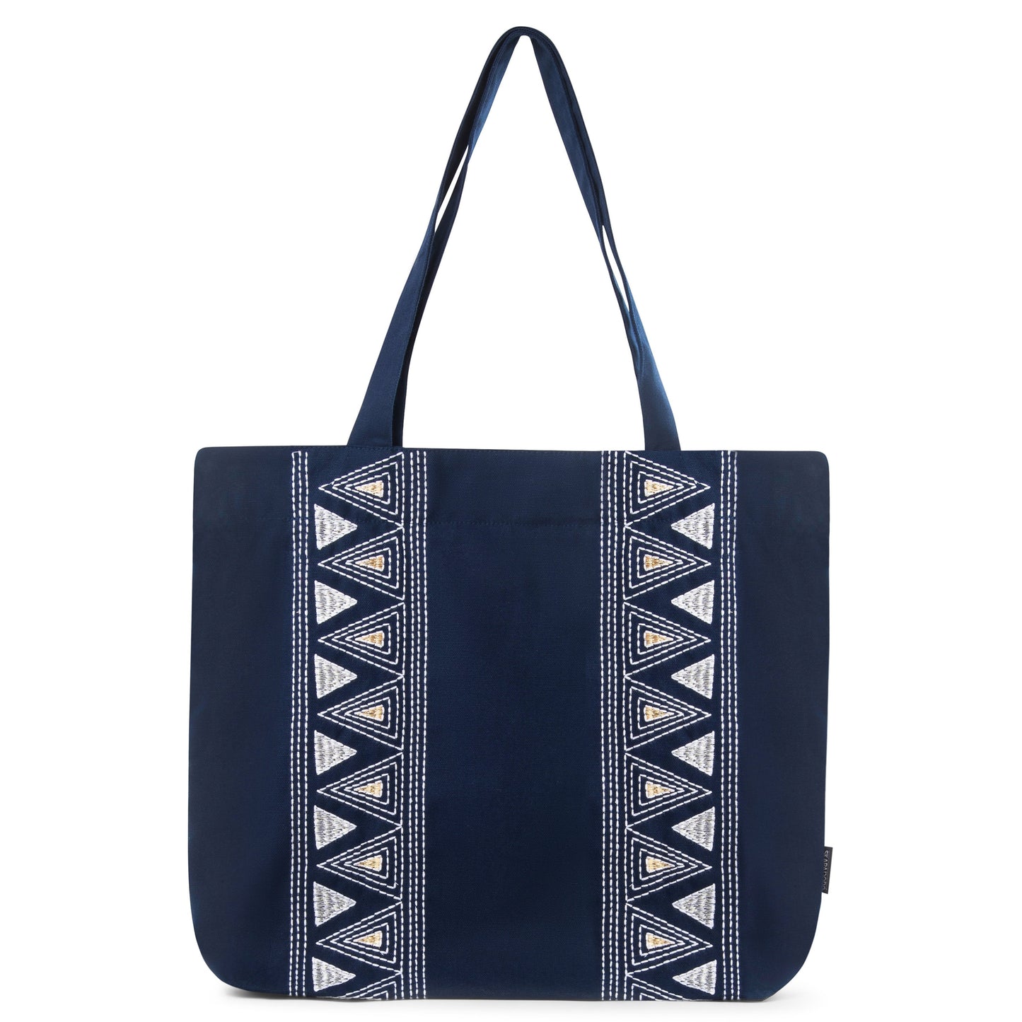 Mighty Zip Tote - Triangle Tales I Embroidered I