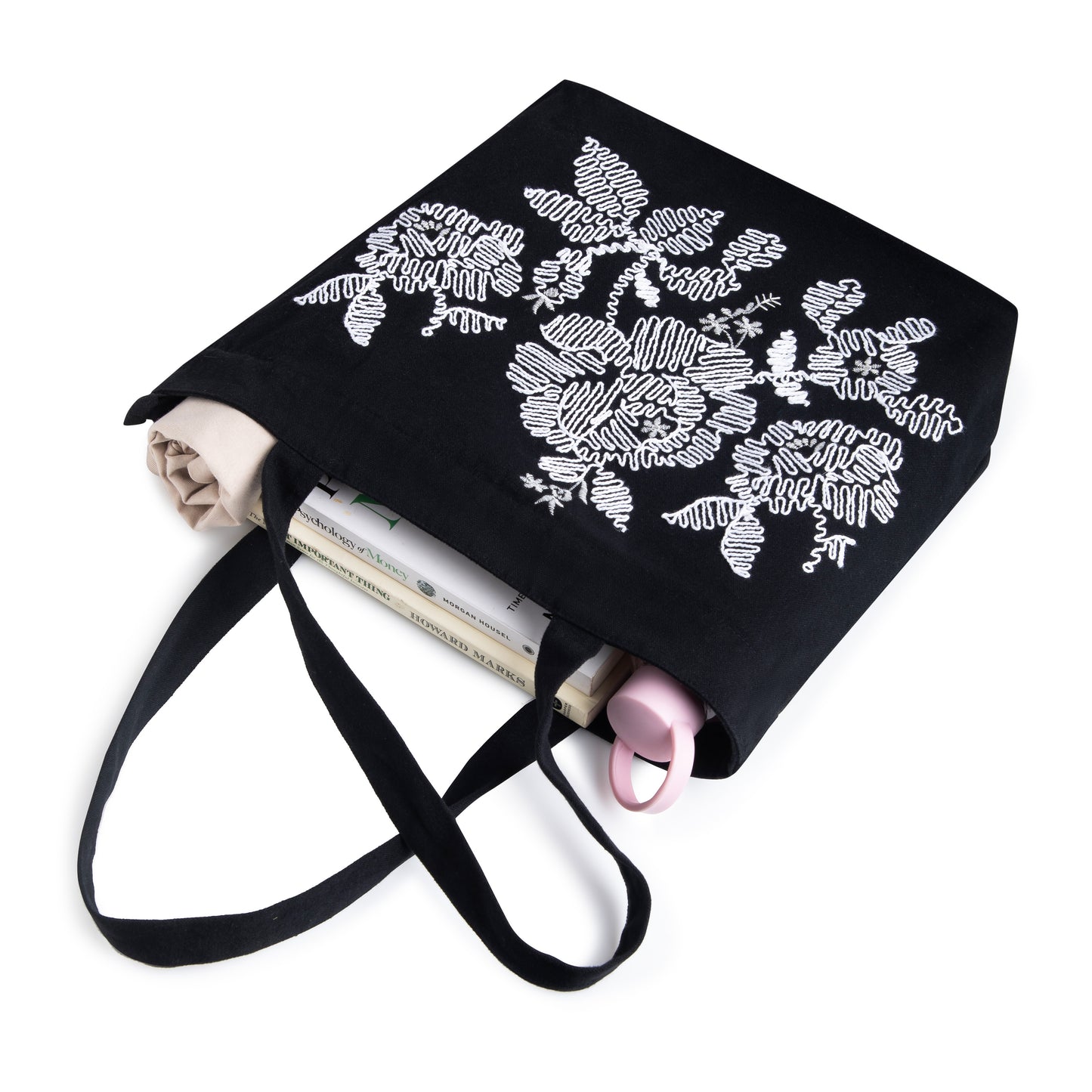 Mighty Zip Tote - Flowers I Embroidered I