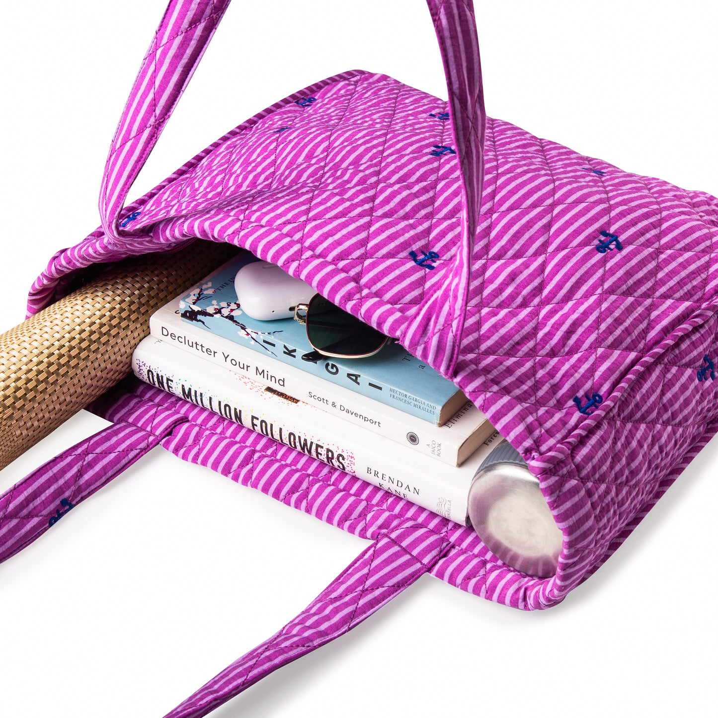 Square Quilted Zip - Sailor Stripe