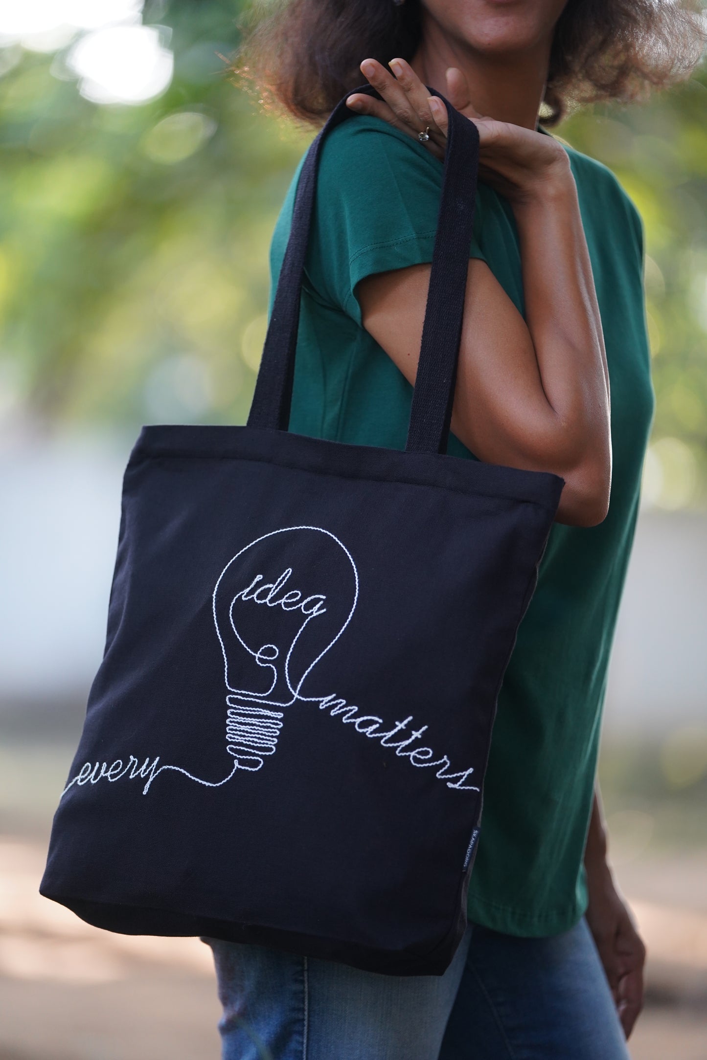 Canvas Zip Tote - Every Idea Matters I Embroidered I