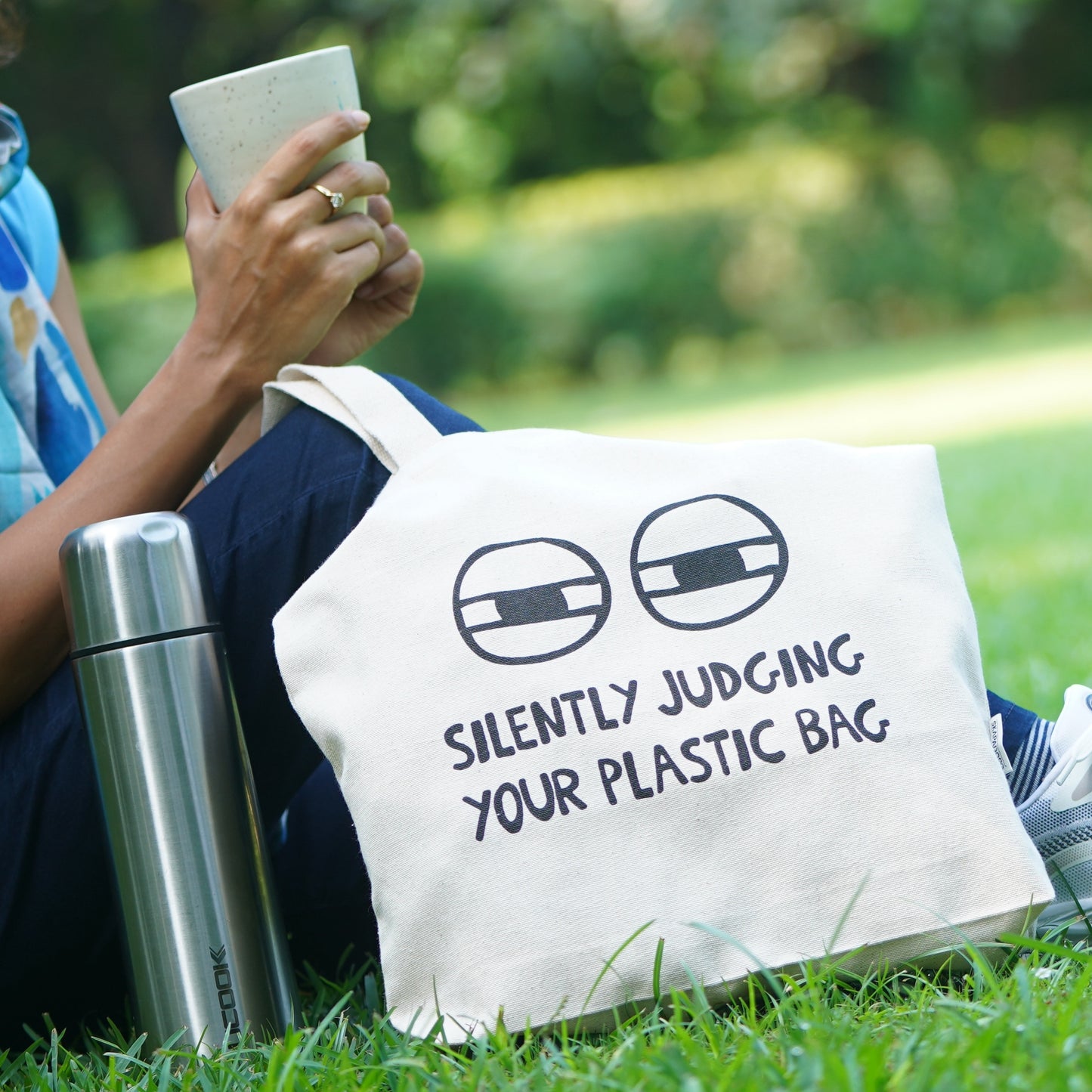 Canvas Basic Tote - Judging your Plastic Bag