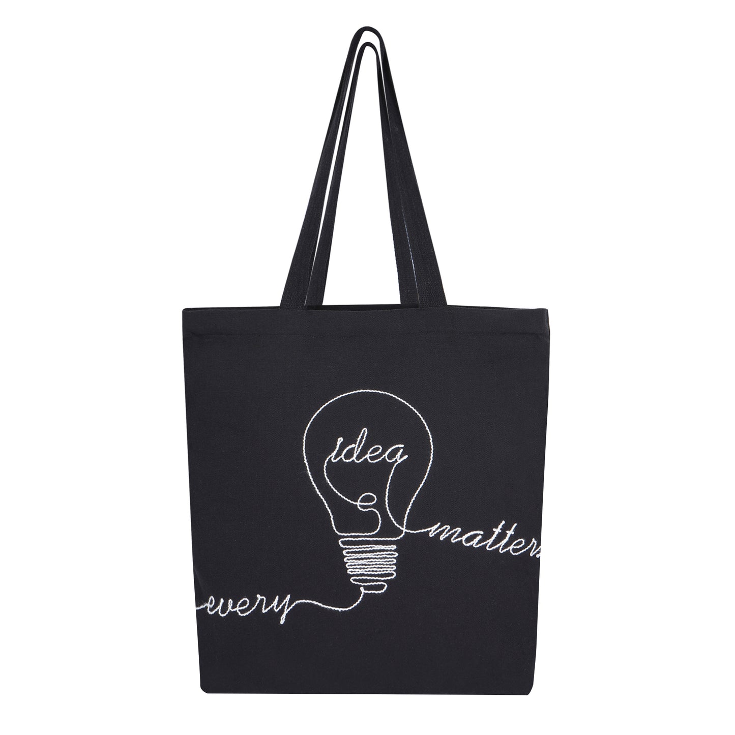 Canvas Zip Tote - Every Idea Matters I Embroidered I