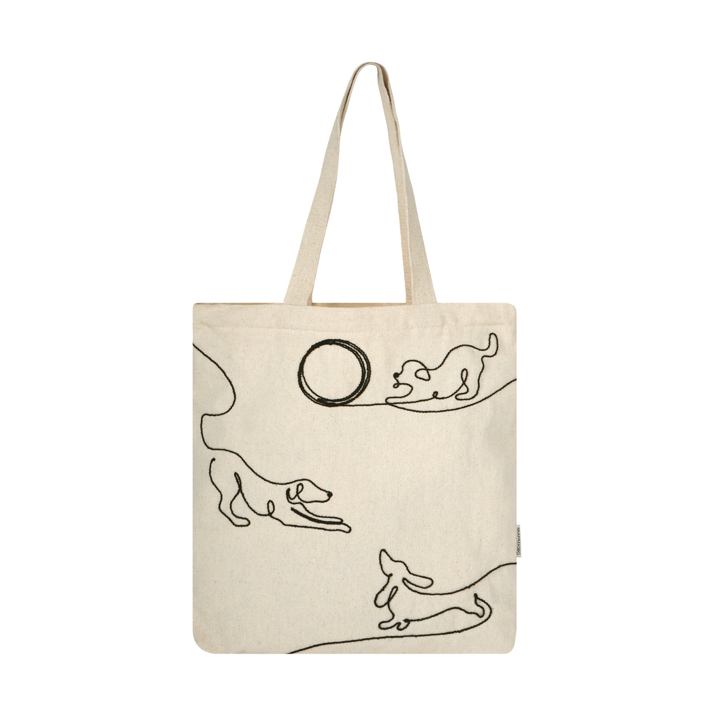 Canvas Zip Tote - Dog Lovers I Embroidered I