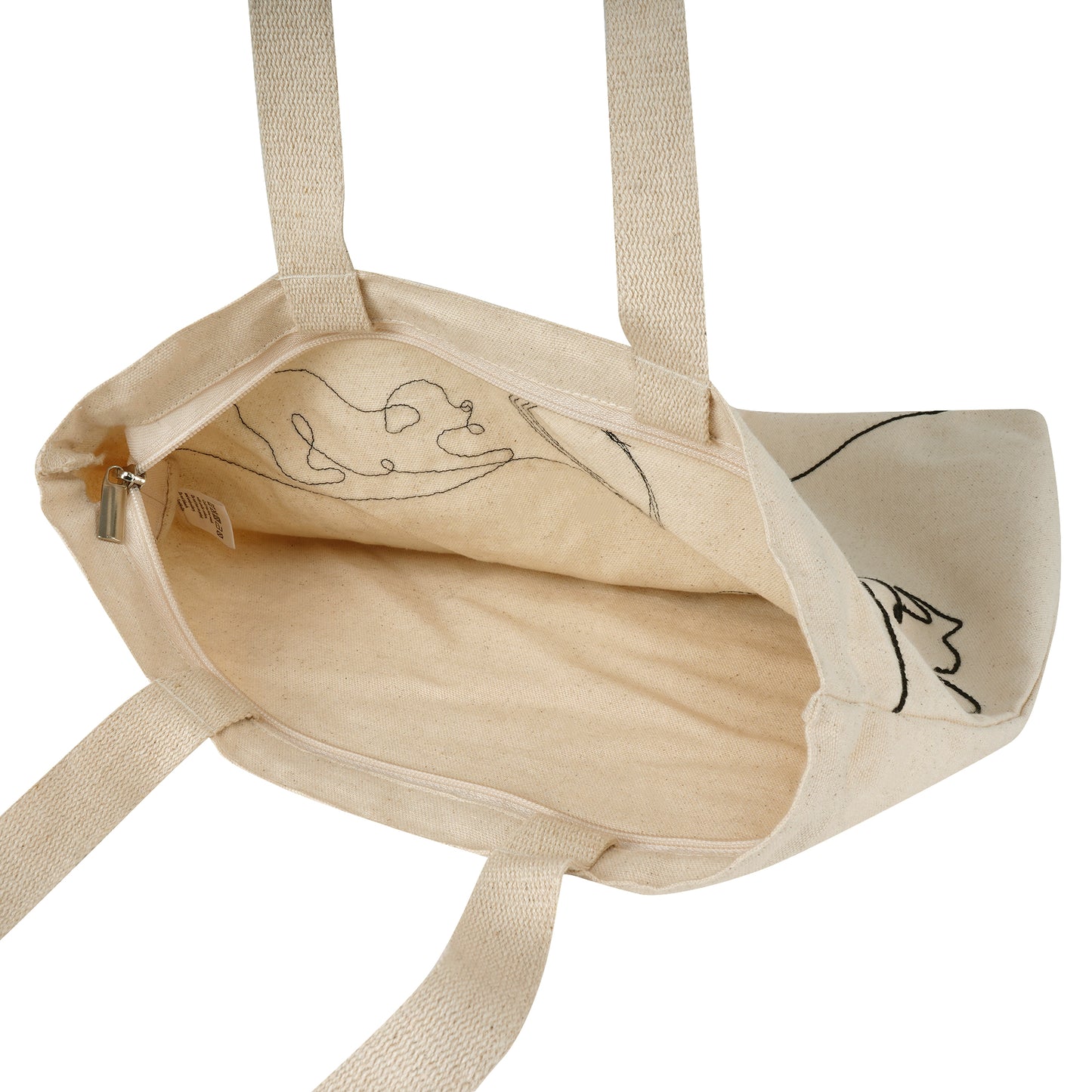 Canvas Zip Tote - Dog Lovers I Embroidered I