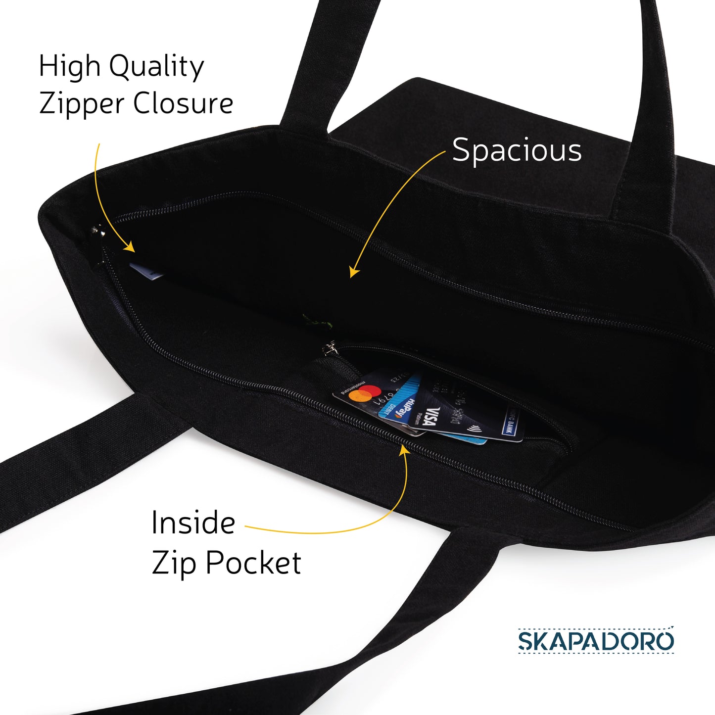 Mighty Zip Tote - Ready to go I Embroidered I