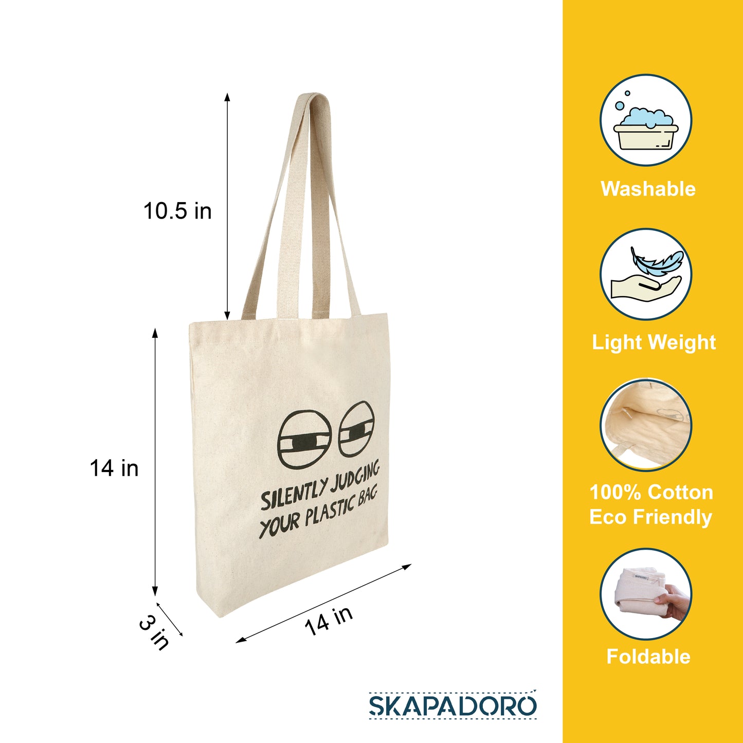Canvas Basic Tote - Judging your Plastic Bag