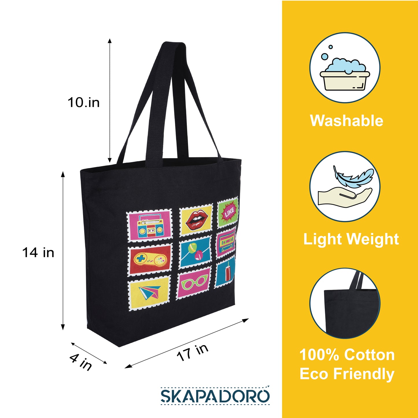 Mighty Zip Tote - Retro Pop