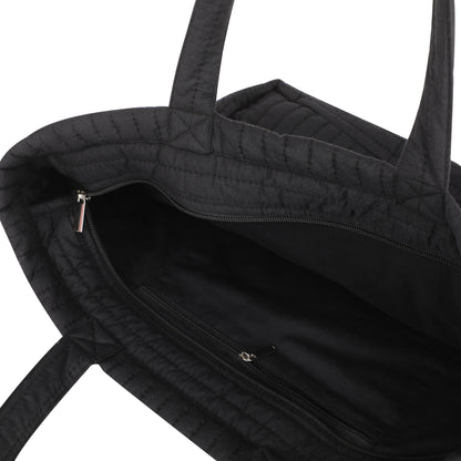 Quilted Zip Tote - Neon Bloom