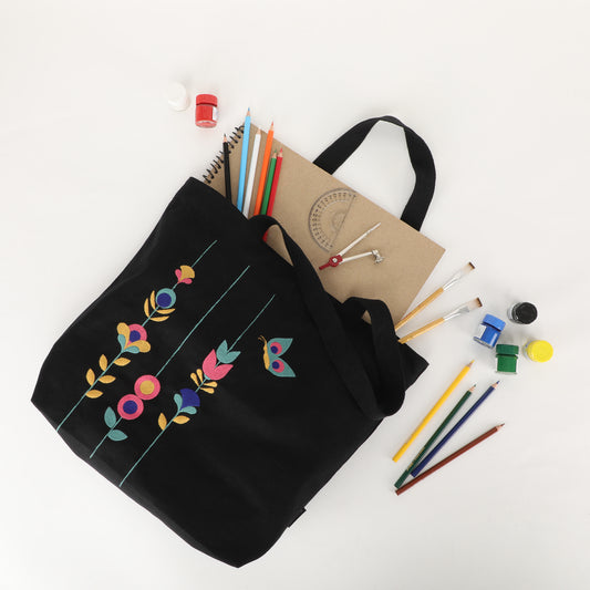 Mighty Zip Tote - Blossom Threads I Embroidered I
