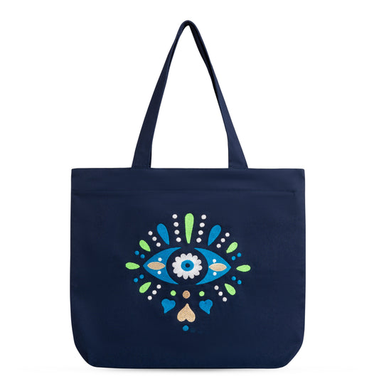 Mighty Zip Tote - Nazar Battu I Embroidered I
