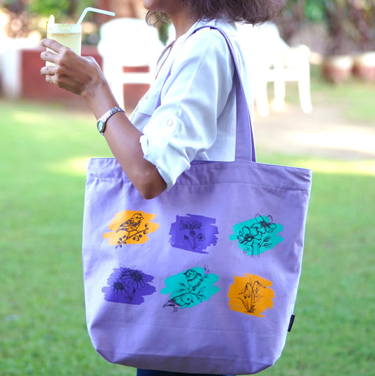 Mighty Zip Tote - Petals & Wings