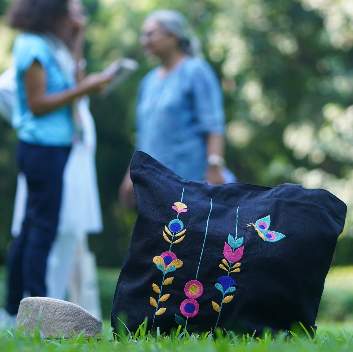 Mighty Zip Tote - Blossom Threads I Embroidered I