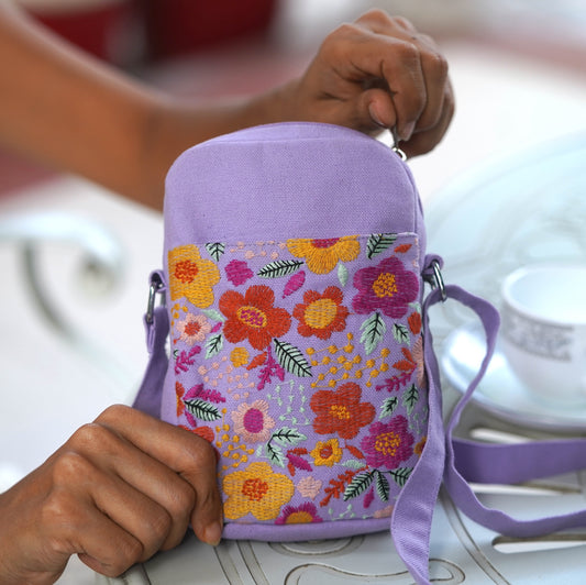 Mobile Sling - Floral Paradise I Embroidered I