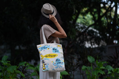 Canvas Zip Tote - Save the Sea