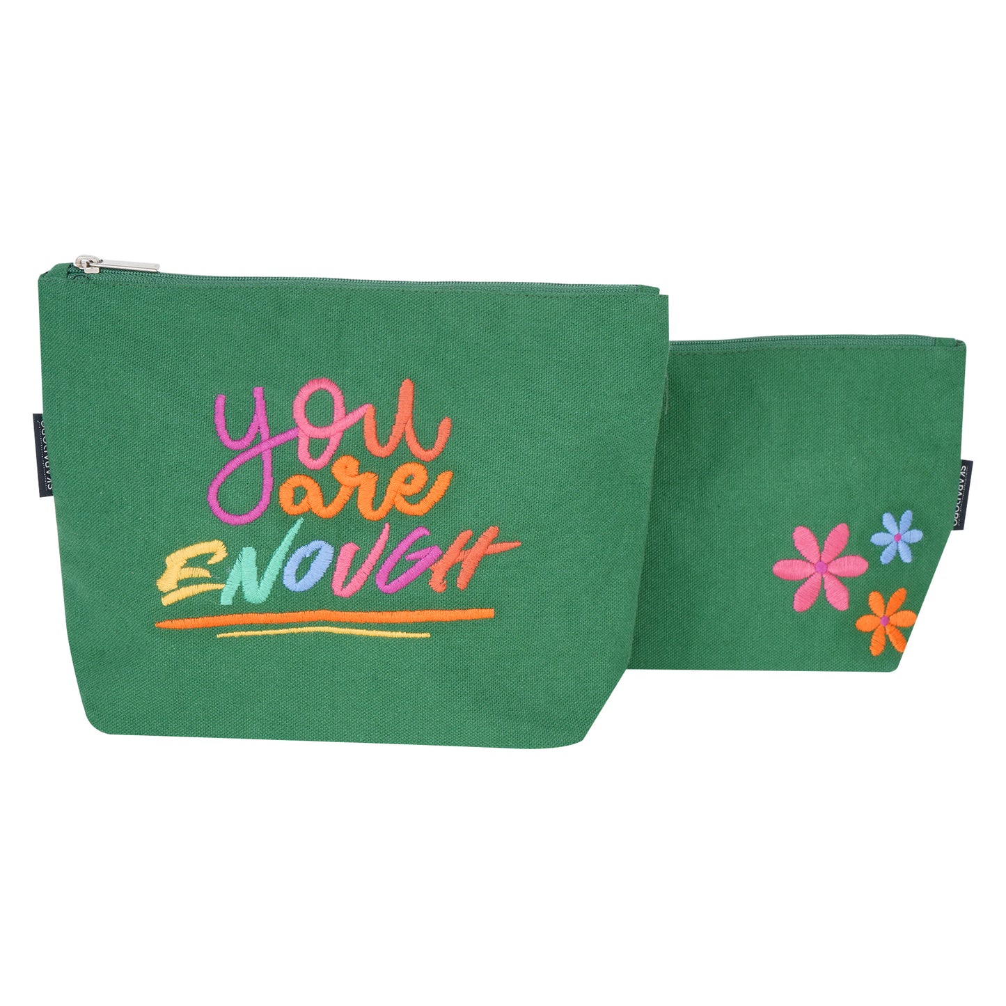 Travel Buddy - You are Enough (Set of 2) I Embroidered I