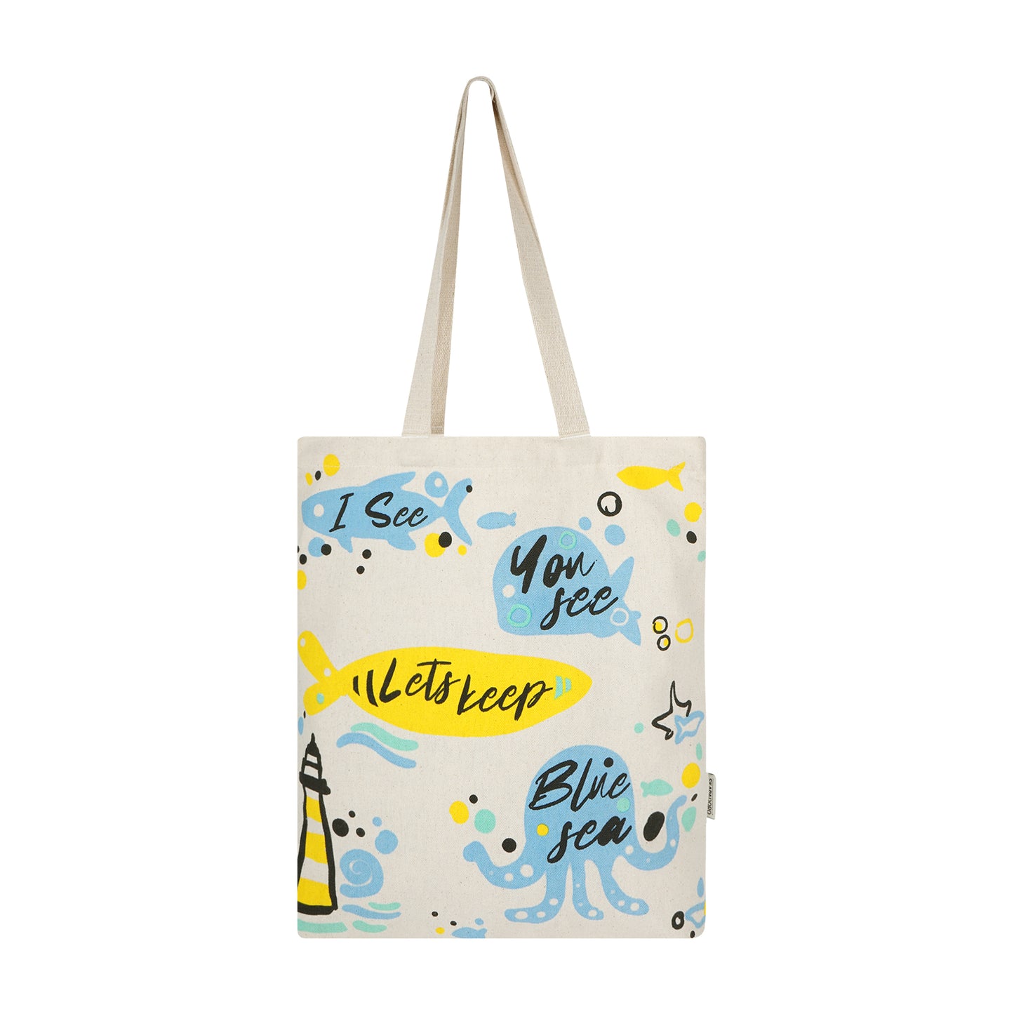 Canvas Zip Tote - Save the Sea