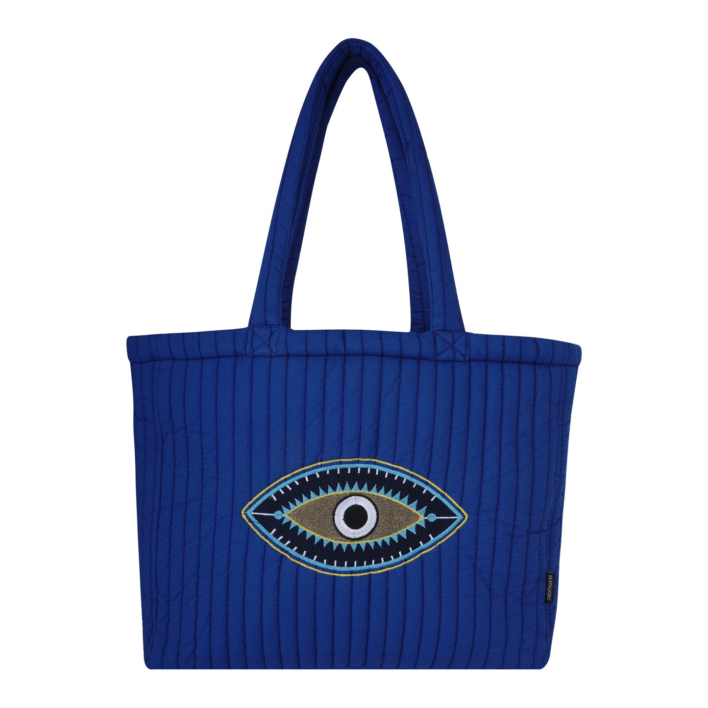 Quilted Zip Tote - Evil Eye