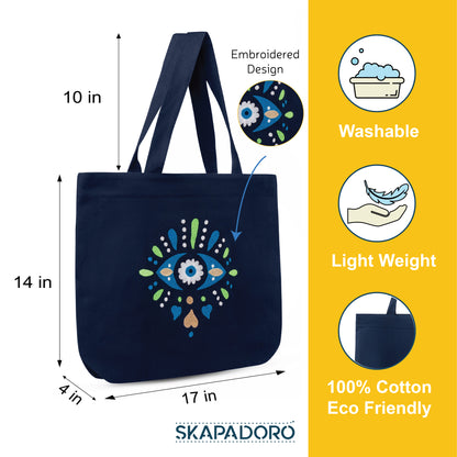 Mighty Zip Tote - Nazar Battu I Embroidered I