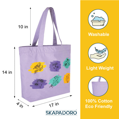 Mighty Zip Tote - Petals & Wings